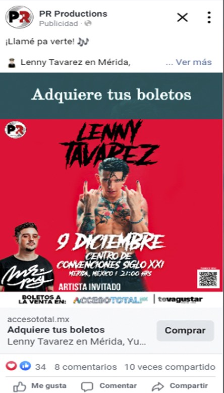 Anuncio: Lenny Tavarez en Mérida